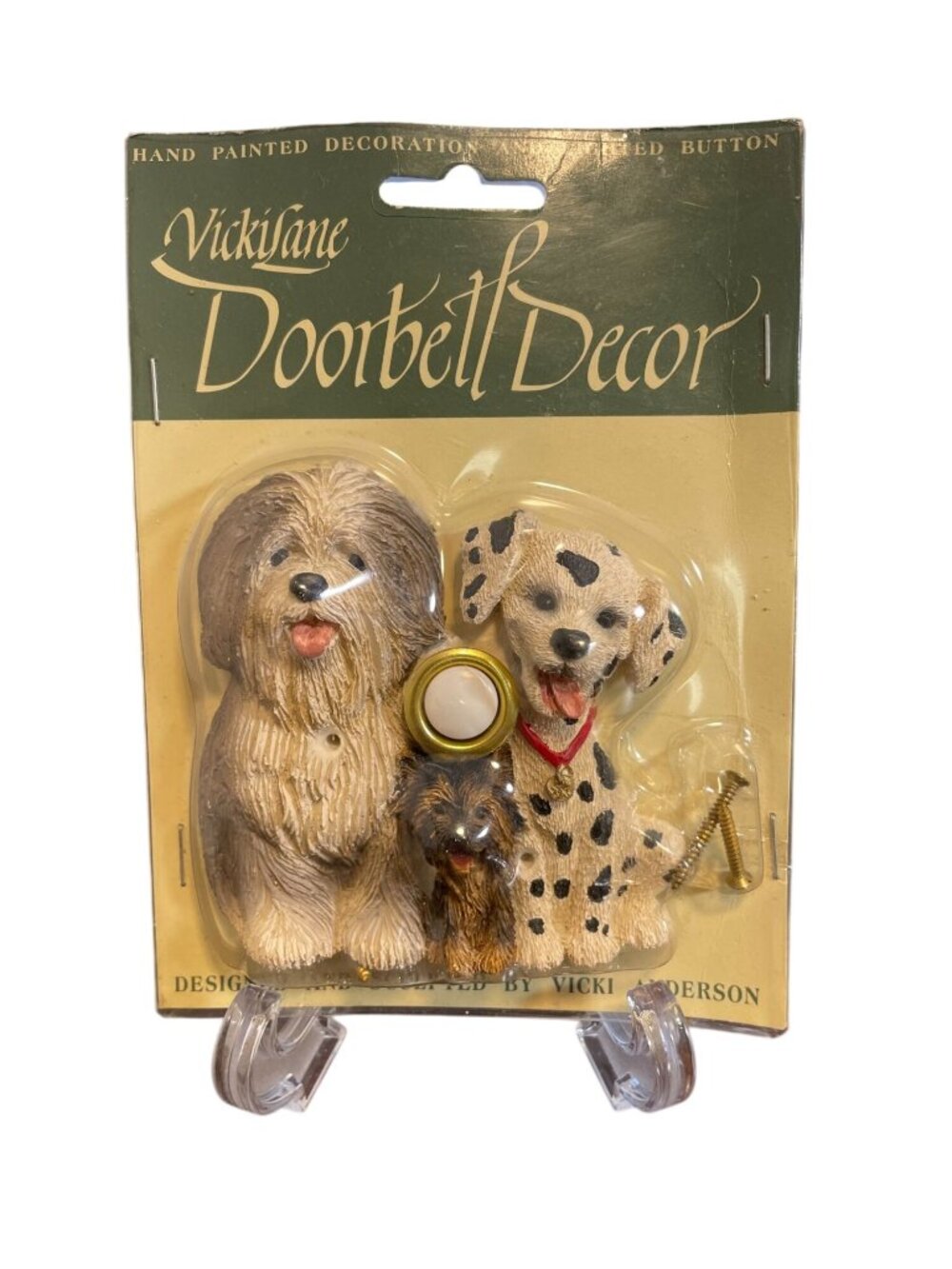 Vintage VickiLane Doorbell Decor - Three Dogs